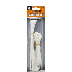 Coliere plastic albe 75buc Handy