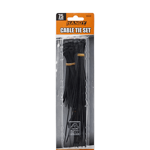Coliere plastic negre 75buc Handy