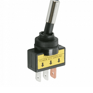 Comutator cu brat 1 circuit 20A 12V OFF-ON LED albastru cu retinere