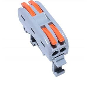 Conector 2+2 cu sina portocaliu pentru cablu maxim 4 mm