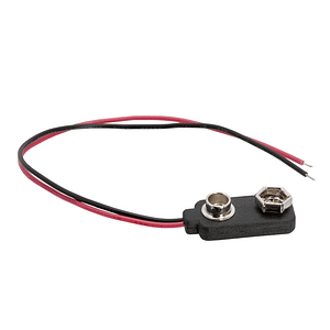 Conector baterie 9V ranforsat pe fir 15cm