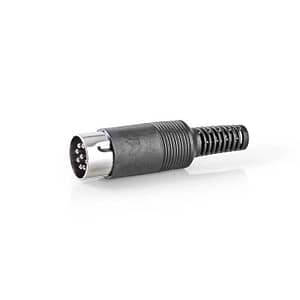 Conector DIN Nedis 6-pini tata 1buc negru CAVC20903BK