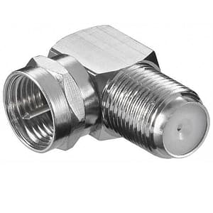 Conector F tata la F mama cu 90 grade Goobay
