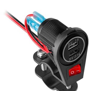 Conector MOTO 12-24V 2x USB-A 5V/1A /2.1A 11W 3100mA PEIYING PY-CHR0008