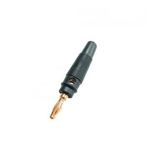 Conector tip banana 4mm tata negru aurit HOME