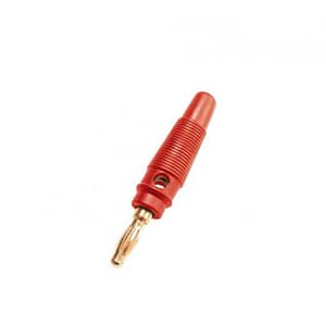 Conector tip banana 4mm tata rosu aurit HOME