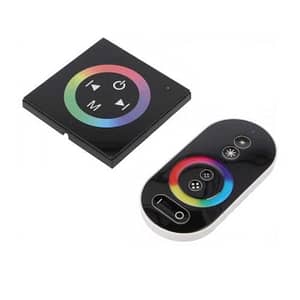 Controler LED 12A control iluminare RGB 12/24VDC Canale 3 neagra OPTOFLASH CTR-RGB-4A-PANEL