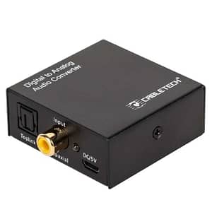 Convertor semnal audio Coaxial/Toslink DIGITAL la ANALOG 2x RCA +3.5 mm Jack pentru casti CABLETECH ZLA0857-2