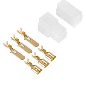 Cupla 3 contacte cu protectie papuc auto 3x tata+mama 6.3mm