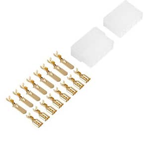 Cupla 8 contacte cu protectie papuc auto 8x tata+mama 6.3mm