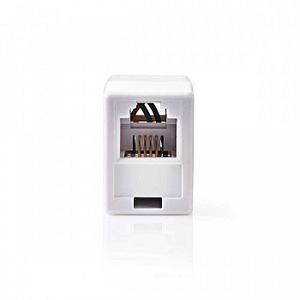 Cuplaj modular Nedis RJ11 mama - RJ11 mama alb