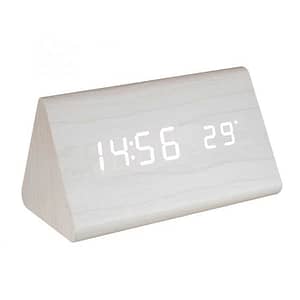 Desteptator digital LED alb lemn OC 07 HOME