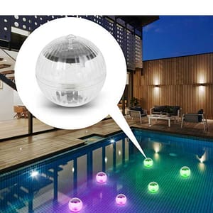 Dispozitiv iluminare solara pentru piscina LED RGB 10cm cu acumulator Phenom