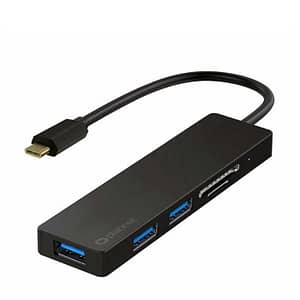 HUB Docking Station 5in1 USB TYPE C - 3x USB 3.0 si cititor carduri Platinet