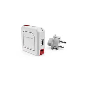 Hub mini USB 2.0 cu 4 porturi alb/rosu Allocacoc PowerUSB HUB