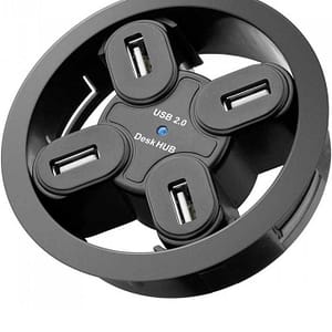 Hub USB 2.0 4 porturi montabil in birou Goobay