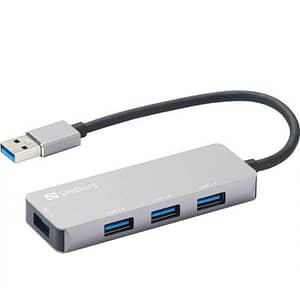 Hub USB 3.0 - 1x USB 3.0 + 3x USB 2.0 aluminiu Sandberg 333-67
