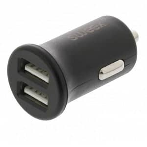 Incarcator auto 2x USB 2.4A negru Sweex