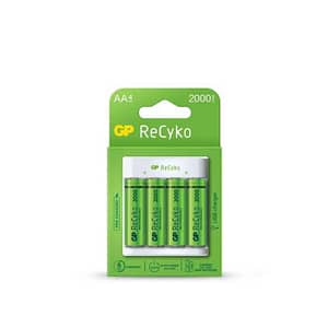 Incarcator E411 AA/AAA R3/R6 NiMH + 4 acumulatori 2000mAh GP ReCyKo GPE411210AAHC-2B4