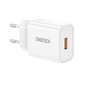 Incarcator retea Choetech 1x USB A QC 3.0 18W alb Q5003-EU-WH
