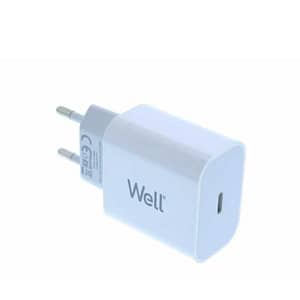 Incarcator retea - USB type C PD 20W alb Well PSUP-USB-WPD12003WE-WL