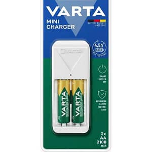 Incarcator Varta Mini Charger 57656 2x AA/AAA NiMH + 2 acumulatori AA 2100mAh