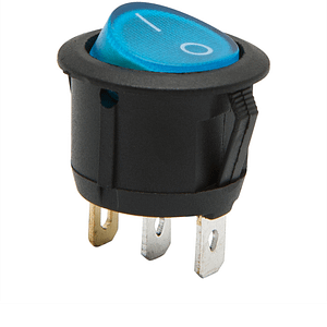 Interupator basculant 1 circuit 3 pini ON-OFF 6A-250V albastru