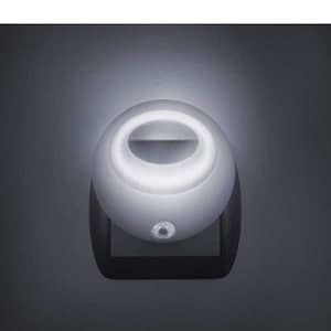 Lampa de veghe cu LED si senzor de lumina alba 1 LED /1W diametru 8 cm PHENOM 20275WH