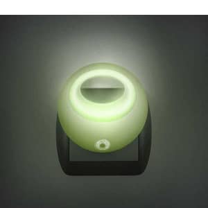 Lampa de veghe cu LED si senzor de lumina verde diametru 8 cm 1 LED 1W PHENOM 20275GR