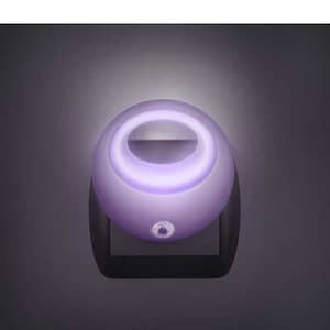 Lampa de veghe cu LED si senzor de lumina violet 1 LED /1W diametru 8 cm PHENOM 20275VL