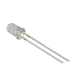 LED 3mm albastru 1560-2180mcd 30° Parte frontala convex 12V OPTOSUPPLY OSB5SA3131A-12V