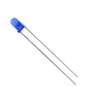 LED 3mm albastru 3.0V-3.2V 20mA 455-465 MCD 500-700