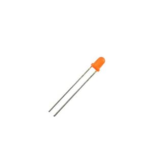 LED 3mm portocaliu 1.9V-2.1V 20mA