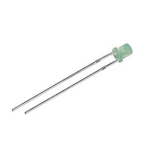 LED 3mm verde 1300-2200mcd 110 Parte frontala plat 2.6-3.6V LUCKYLIGHT LL-304PGD1X-G5-2B