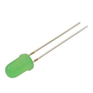LED 5mm verde cu clipire 3-5V 1560-2180mcd 30grade parte frontala convex OPTOSUPPLY OSG5DP5A34A-6.8HZ