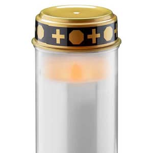 Lumanare funerara LED alb cu efect palpaitor realist alb cald 2700K Goobay 64604