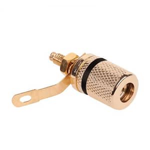 Mufa 4mm mama banana montaj aurit negru