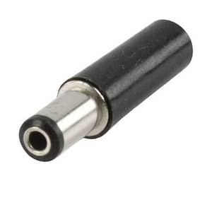 Mufa alimentare DC tata 2.1x5.5x9.5 mm cu protector cablu