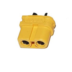Mufa alimentare DC XT60 mama 30A 2 pini pe cablu lipire galbena AMASS XT60U-F
