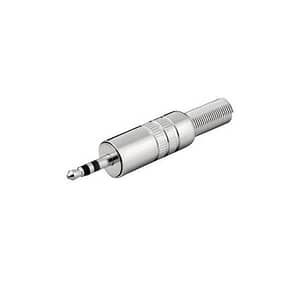 Mufa audio Jack 3.5 mm stereo tata metal protector cablu Goobay