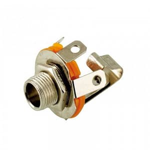 Mufa audio Jack 6.35 mm mono mama metal panou cu contact de comutare Goobay