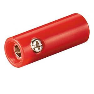 Mufa banana mama 4mm din plastic rosu Goobay