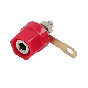 Mufa banana mama 4mm montabil executie din plastic rosu