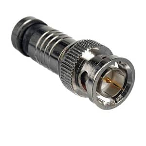 Mufa BNC tata sertizare prin compresie 75 ohm pentru RG59 cu pin aurit