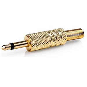 Mufa conector Jack mono 3.5mm tata auriu Nedis CAVC22980GD