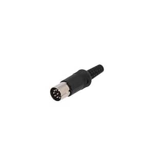 Mufa DIN 8 pini tata drept pe cablu cu lipire HIRSCHMANN 930 298-500 MAS 80S SCHWARZ