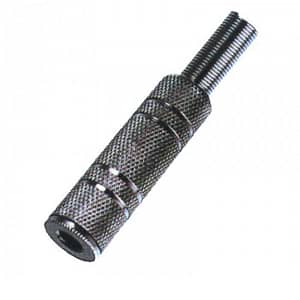 Mufa JACK 3.5 mm mama MONO metal pe fir cu protector cablu
