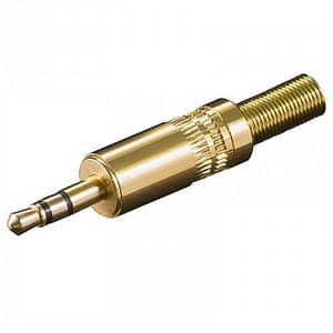 Mufa Jack 3.5 mm stereo tata metal aurit Goobay