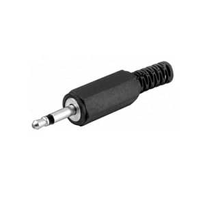 Mufa Jack audio 2.5 mm mono tata cu protectie cablu plastic Goobay