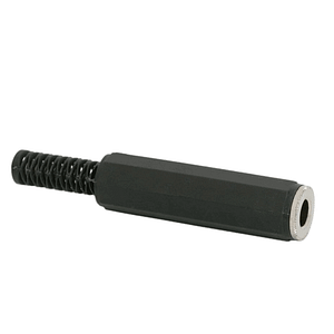 Mufa JACK stereo 6.3 mm mama cu protectie cablu